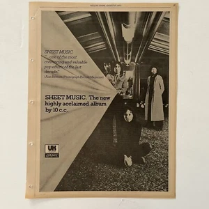  Mit dem Etikett  10 C.C. Noten 1974 14""x10,5"" Poster Typ Werbung zehn CC - Bild 1 von 1
