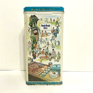 Uncle Bens Rice Tin Vintage 1987 - BBQ Mexican Picnic Hawaiin Scenes - Picture 1 of 8