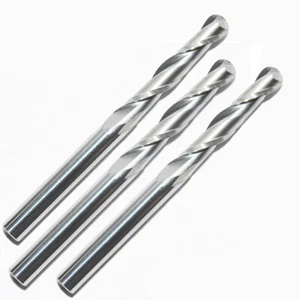 3 fraises 2 dents hémisphériques(PVC,Acrylique,MDF,Plastique,ABS,bois) 3*3*17 mm - Imagen 1 de 1