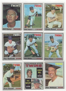 Lote 1970 Topps 9-Card Twins con Rigney Tovar Reese DE COLECCIÓN STAR EN MUY BUEN ESTADO-EX LOL1 - Imagen 1 de 2