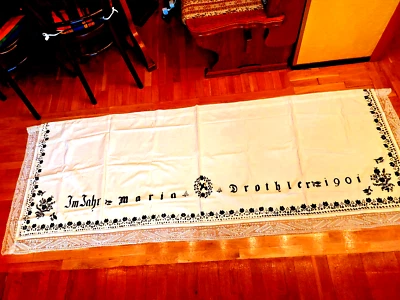 Siebenbürgen, Transylvania,  Wandschoner/Sammelobjekt Volkskunst 1901, ungebr. - Bild 1 von 4