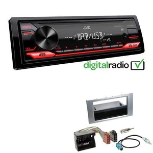 JVC KD-X182DB MP3 DAB+ USB 1-DIN Autoradio für Ford Focus II silber - Bild 1 von 5