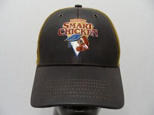 SMART CHICKEN - Faux Leather Front - One Size Adjustable Baseball Cap Hat!