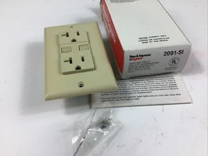 New Pass & Seymour 2091-SI Circuit Interrupter GFCI Receplacle w Wall Plate - Picture 1 of 7