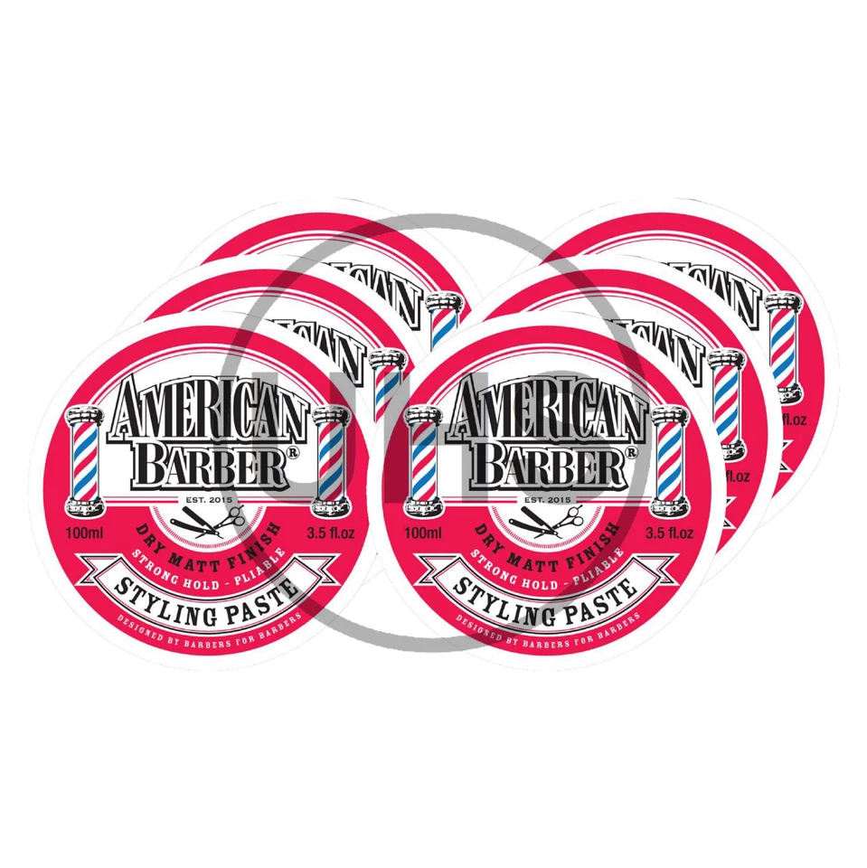 American Barber Styling Paste | 6x100 ml | AUS SELLER - Image 1 of 1
