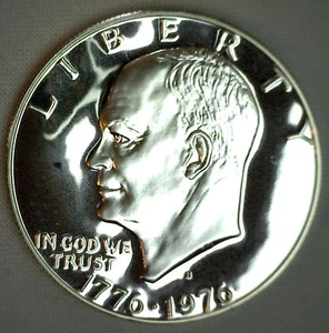 1976 S SILVER Eisenhower Dollar PROOF Ike $1 Bicentennial One Dollar Ike Coin - Picture 1 of 2