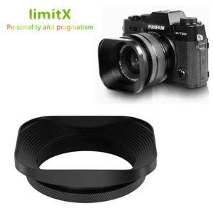 Copriobiettivo quadrato in metallo fotocamera universale retrò riduzione luce per Fujifilm Leica - Foto 1 di 20