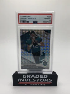 Trevor Lawrence 2021 Panini Mosaic #301 Silver Mosaic Prizm Rookie PSA 10 Jags K - Picture 1 of 2