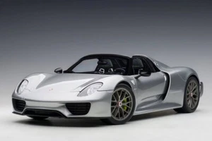 1:12 Autoart Porsche 918 Spider Weissach Package 2013 Silver Met AA12123 Modelli - Foto 1 di 2