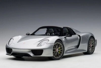 1:12 Autoart Porsche 918 Spider Weissach Package 2013 Silver Met AA12123 Modelli - Immagine 1 di 2