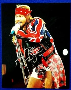 AXL ROSE SIGNED AUTOGRAPHED 8X10 COLOURED PHOTO COA - Picture 1 of 2