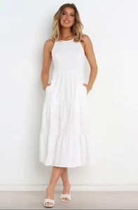 Petal and Pup Karine Halter 100% Cotton Dress - White Size 2 (XS) - Picture 1 of 9