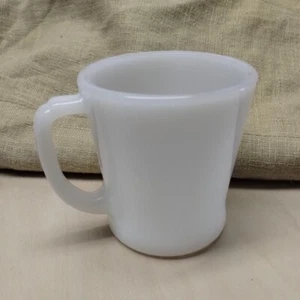 Vintage Weiß Milchglas Tasse Fire King Anchor Hocking Kaffeebecher Hergestellt in den USA - Bild 1 von 5