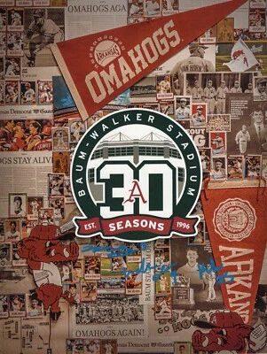 Arkansas Razorbacks Baseball Wehiwa & Kuhio Aloy Souza Triple Auto Scorecard - Image 1 of 2