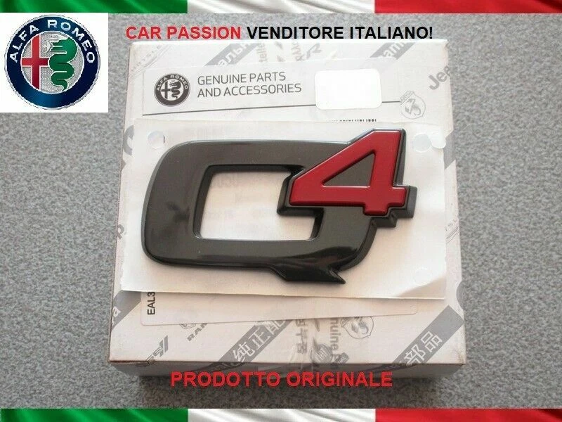 Q4 Rear Emblem Logo Badge for Alfa Romeo Stelvio Giulia OEM Genuine Trunk Boot  - Image 1 of 1