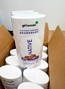 Native Girl Scouts Deodorant Coconut Caramel *12 Pack, Aluminum And Paraben Free - Picture 1 of 3