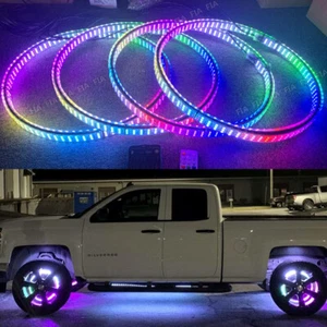15.5'' Double Side Triple Row Chasing LED Wheel Rim Lights For Truck APP+Remote - Bild 1 von 13
