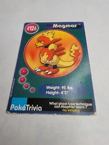 Pokétrivia Topps Pokémon Card #126 Magmar Flame Duck Collectors Facts MP - Picture 1 of 6