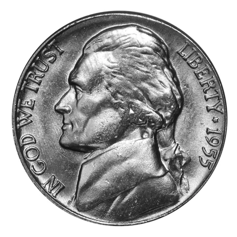 1955 -D Jefferson Nickel - Choice/Gem BU Coin (1 pc) Cover