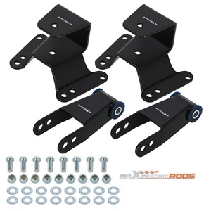4" Rear Drop Lowering Kit Hanger Shackle fit for Chevy for GMC C10 1973-1987 2WD - Picture 1 of 12