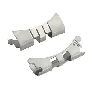 2 END PIECE LINK FOR JUBILEE WATCH BAND 34MM ROLEX MENS DATE 19MM STAINLESS STEE - Picture 1 of 6