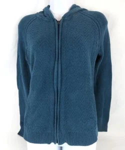 REI Full Zip Size Small Blue Zipper Hoodie Activewear Sports Women Cotton Blend - Picture 1 of 7