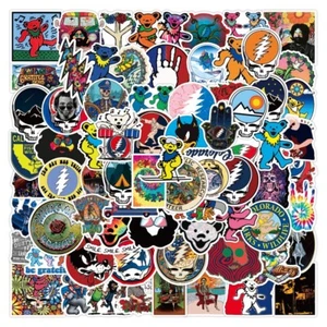 100 Bulk Grateful Dead - Heavy Metal Rock Stickers Laptops, Guitars, Skateboards - Picture 1 of 5