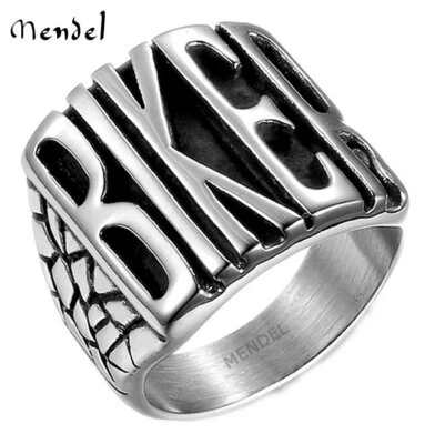 Anillo MENDEL de acero inoxidable para hombre y mujer para motocicleta MC Outlaw motociclista para hombre talla 7-15 Foto 1 de 4
