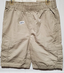 Children's Place Boys Cargo Shorts Khaki Tan Size 18 Elastic Waist - Picture 1 of 3
