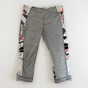 Nanette Lepore Yoga Pants Leggings Size Large Grey White Mesh Activewear - Picture 1 of 8