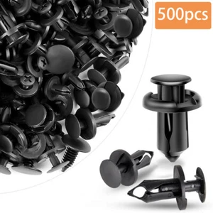 500pcs 8mm Car Bumper Fender Retainer Clips Fasteners Trim Body Push Pin Rivet - Bild 1 von 7