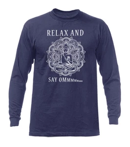 SAY OMMMMMM BUDDHA & MANDALA Graphic Long Sleeve - Picture 1 of 12