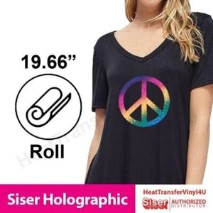 Siser Holographic Iron-On Vinyl For T-Shirts 20" Roll *Length Options - Picture 1 of 35