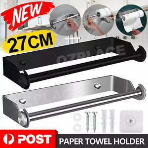 Paper Towel Holder Hanger Rack Kitchen Storage Holder Stainless Roll Dispenser - Picture 1 of 13
