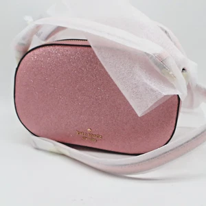 Kate Spade New York Glimmer Glitter Oval Camera Crossbody Bag Mitten Pink – NEW - Picture 1 of 11