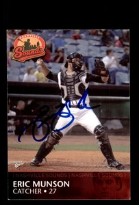 Signed Baseball Card Auto Eric Munson 2008 MultiAd Nashville Sounds - Picture 1 of 2