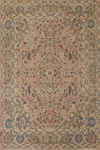 Alfombra de lana rosa hecha a mano alfombra tradicional floral decoración del hogar alfombra 6x9 - Imagen 1 de 24