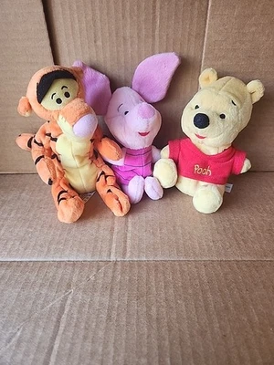 BOLSO DE FRIJOLES VINTAGE Mattel Walt Disney WINNIE THE POOH, PIGLET, TIGGER 5-7" Foto 1 de 4