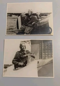 Lotto 2 Foto Pilota Regia Aeronautica Aereo Cm. 23 X 17 - Foto 1 di 2