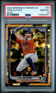 2024 Bowman Chrome Sapphire Edition Gold Refractor Jose Altuve /50 #57 PSA 10 - Picture 1 of 3