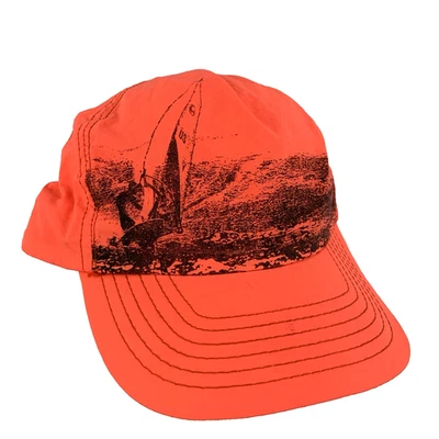 Vtg Surfing Windsailing Hat All Over Beach Neon Nylon USA Snap Back Baseball Cap - Image 1 of 4