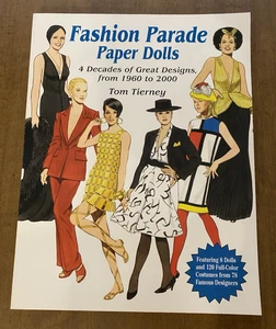 NEW! uncut Fashion Parade 1960 - 2000 Paper Dolls by Tom Tierney Designers VTG! - Picture 1 of 13
