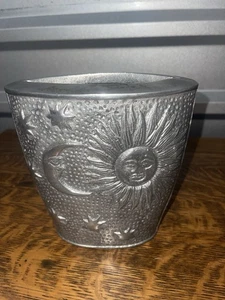 Beautiful Pewter Sun And Moon Vase - Picture 1 of 7