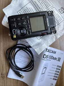 TASCAM DR-100mkIII Portable Linear PCM Recorder 24bit/192kHz High-Resolution - Picture 1 of 6