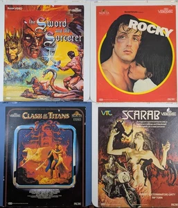 Videodisc CED Video Discs x4 : Sword Sorcerer Clash Titans Rocky Scarab (Used) - Imagen 1 de 24