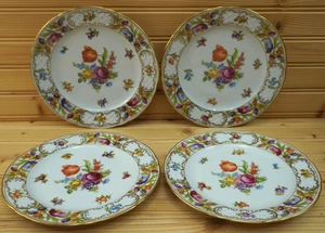 Schumann Kaiserin Dresden Blumen Vintage (4) Salatteller, 7 3/4" (Lot C) (B30) - Bild 1 von 9