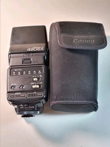 Canon 420EX Speedlite Flash With Case  Tested And Works Great - Picture 1 of 12