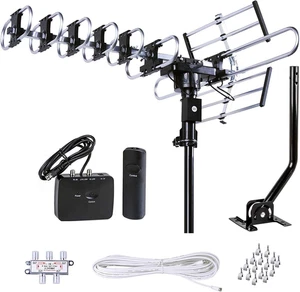 Outdoor HD TV Antenna Strongest up to 200 Miles Long Range with Motorized 360 De - Picture 1 of 9