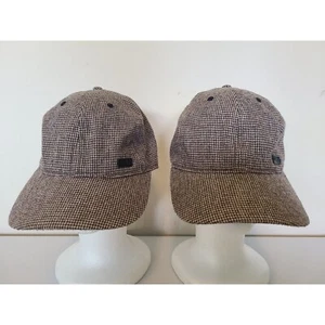 LOT 2 Vintage Levis Plaid Adjustable Strapback Hats Cap Hat Red Tab Wool - Picture 1 of 24