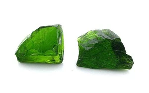 4.72 Gram Two Natural Russian Chrome Diopside Gemstone Gem Facet Rough EBS1157 - Picture 1 of 3